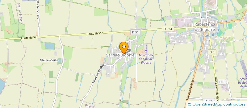 localisation de l'entreprise LA TET' & LES JAMB'  SARRIAC-BIGORRE