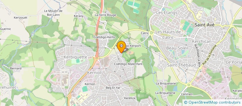 localisation de l'entreprise LA TETE A LA FENETRE  SAINT-AVE