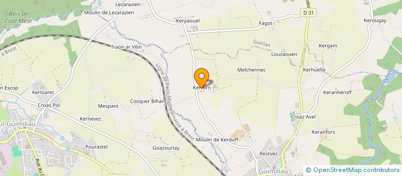 localisation de l'entreprise LA TETE AU SOLEIL  GUIMILIAU