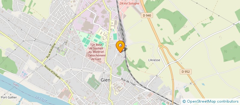 localisation de l'entreprise LA TETE AUX CHEVAUX à GIEN