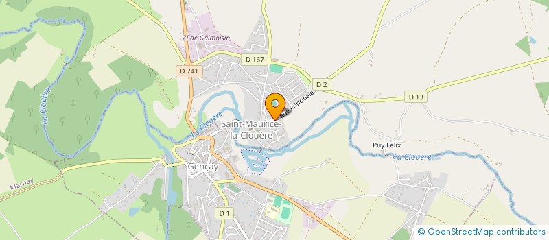 localisation de l'entreprise LA TETE DANS LE SWING  SAINT-MAURICE-LA-CLOUERE