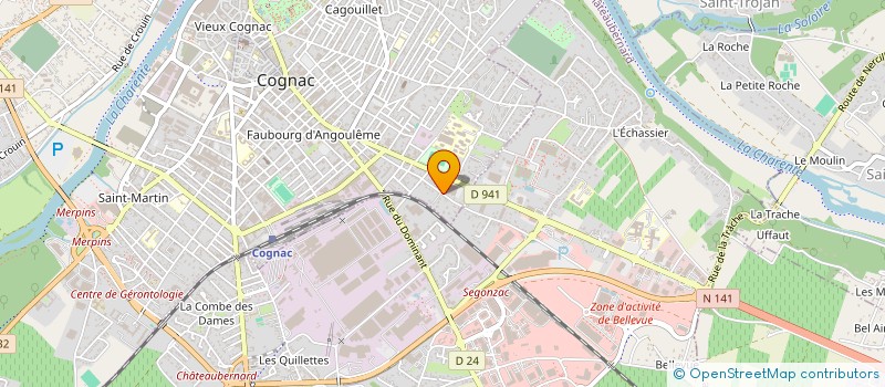 localisation de l'entreprise LA TETE DANS LES ETOILES à COGNAC