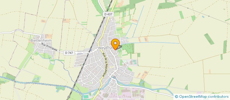 localisation de l'entreprise LA TETE DANS LES ETOILES  WEYERSHEIM