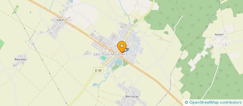 localisation de l'entreprise LA TETE DANS LES NUAGES  LES TROIS-MOUTIERS