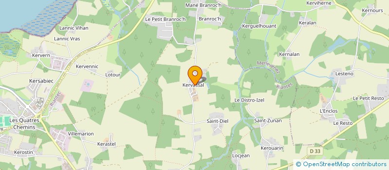 localisation de l'entreprise LA TETE ENTRE LES Z'OREILLES  RIANTEC