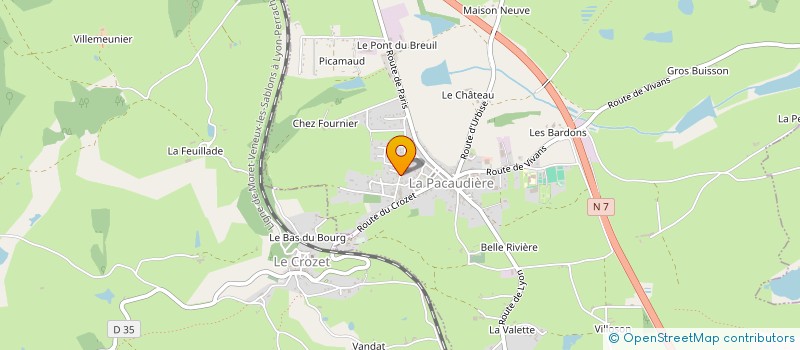 localisation de l'entreprise LA TETE ET LES JAMBES EN ROANNAIS  LA PACAUDIERE