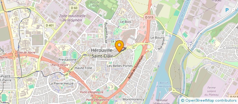 localisation de l'entreprise LA TETE ET LES MAINS  HEROUVILLE-SAINT-CLAIR