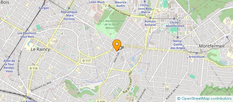 localisation de l'entreprise LA TETE ET LES ZAMBES  GAGNY