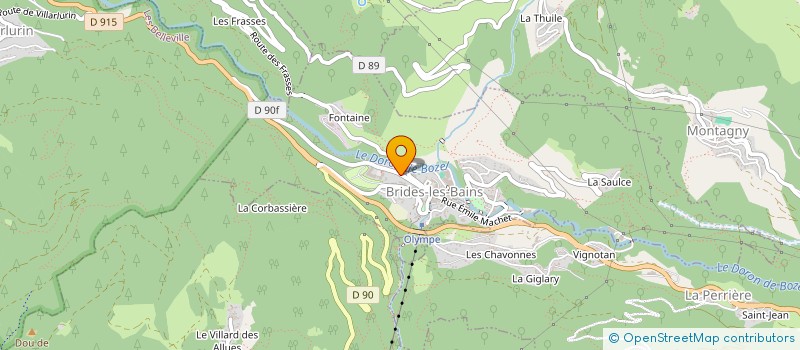 localisation de l'entreprise LA THANGUE  BRIDES-LES-BAINS