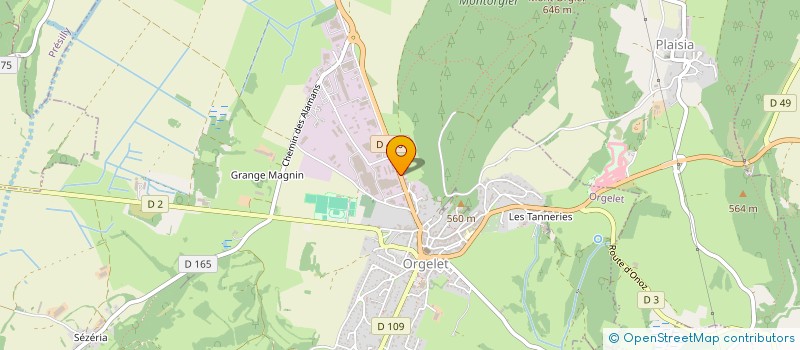 localisation de l'entreprise LA THOREIGNE à ORGELET