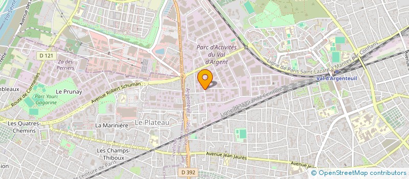 localisation de l'entreprise LA THP à ARGENTEUIL