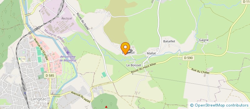 localisation de l'entreprise LA THUILE DES FEES à MAZEYRAT-D'ALLIER