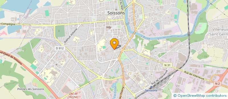 localisation de l'entreprise LA TIERCE PICARDE à SOISSONS