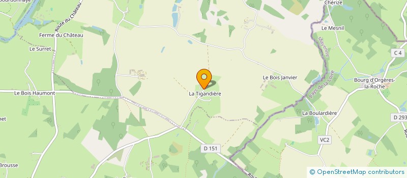 localisation de l'entreprise LA TIGANDIERE à SAINT-PATRICE-DU-DESERT