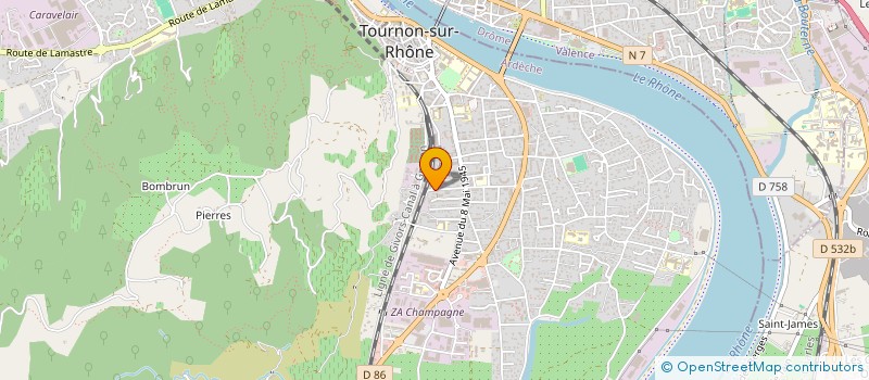 localisation de l'entreprise LA TINDETTE à TOURNON-SUR-RHONE