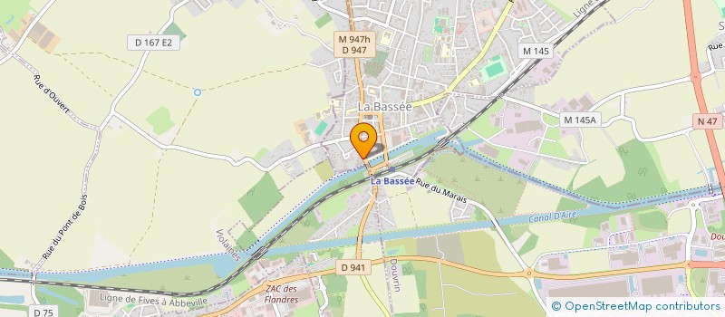 localisation de l'entreprise LA TIOTE FRITERIE  LA BASSEE