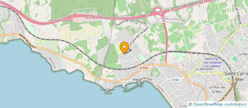 localisation de l'entreprise LA TOCADE à SAINT-CYR-SUR-MER