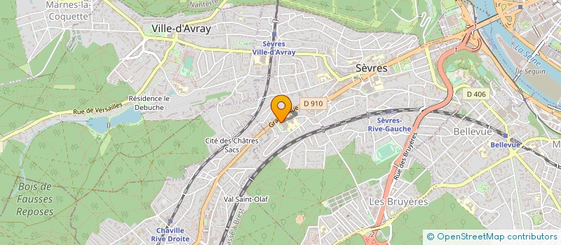 localisation de l'entreprise LA TOILE TENDUE à SEVRES