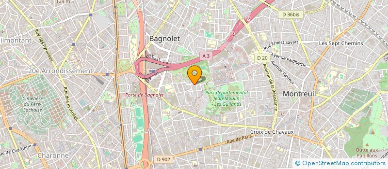 localisation de l'entreprise LA TOISE à BAGNOLET