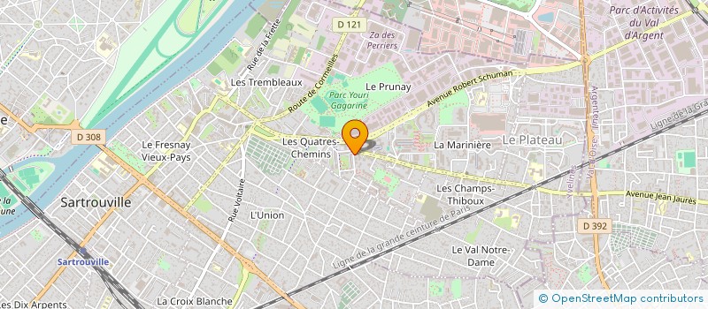 localisation de l'entreprise LA TOITURE TRADITIONNELLE à SARTROUVILLE