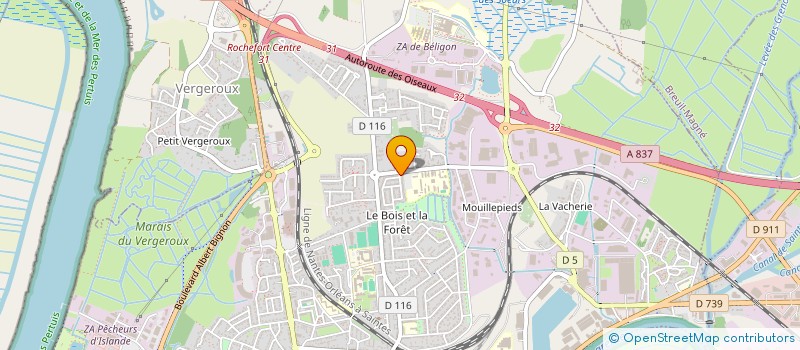 localisation de l'entreprise LA TONNACQUOISE  GYMNASTIQUE  ROCHEFORT