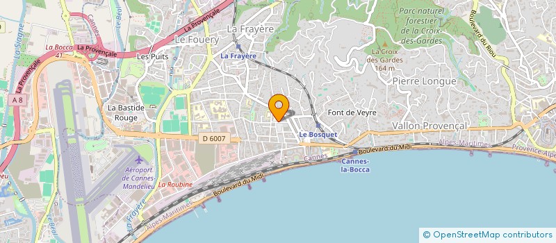 localisation de l'entreprise LA TONNELLE à CANNES