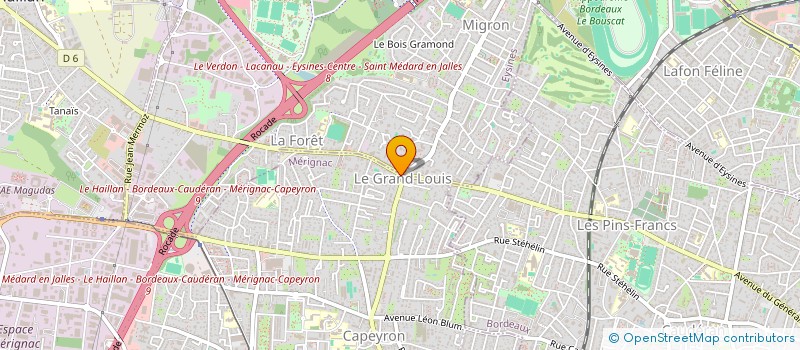 localisation de l'entreprise LA TOQUE CUIVREE MERIGNAC GRAND LOUIS  MERIGNAC