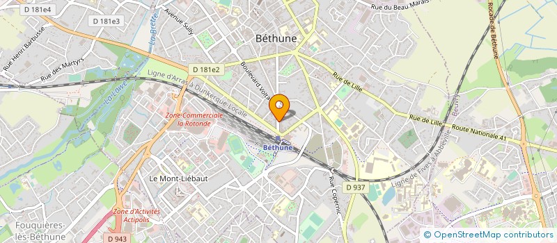 localisation de l'entreprise LA TORNABONNE à BETHUNE