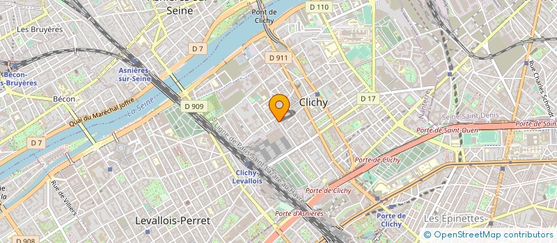 localisation de l'entreprise LA TORTUE à CLICHY