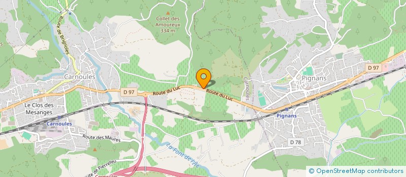 localisation de l'entreprise LA TORTUE DES MAURES  CARNOULES