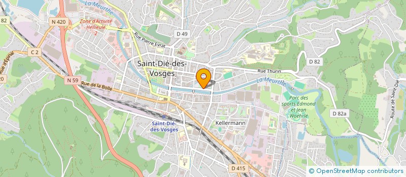 localisation de l'entreprise LA TORTUE QUI COURT  SAINT-DIE-DES-VOSGES