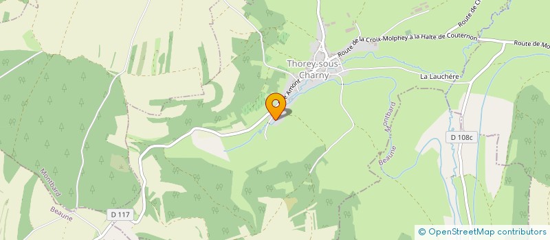 localisation de l'entreprise LA TOUASSE  THOREY-SOUS-CHARNY