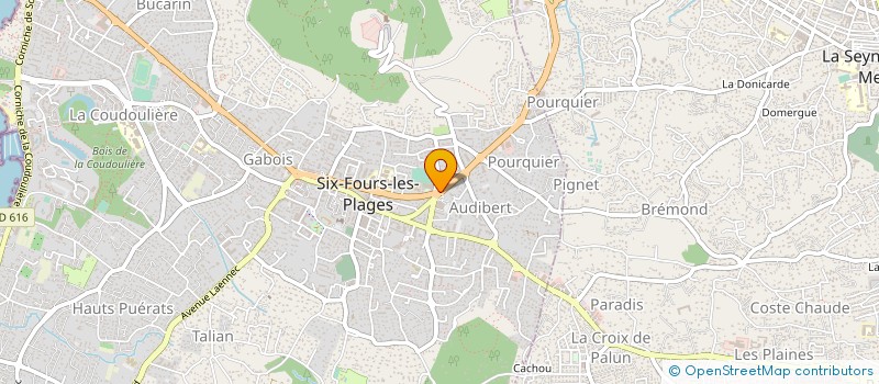 localisation de l'entreprise LA TOUBANA à SIX-FOURS-LES-PLAGES