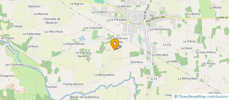 localisation de l'entreprise LA TOUCHE AUX SOURDS  PEILLAC