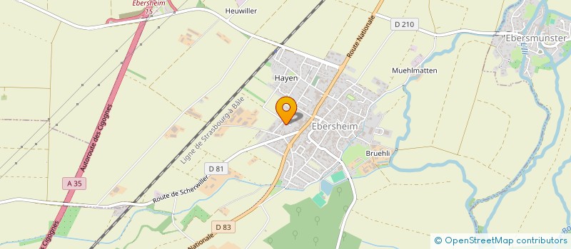 localisation de l'entreprise LA TOUCHE BRICO  EBERSHEIM