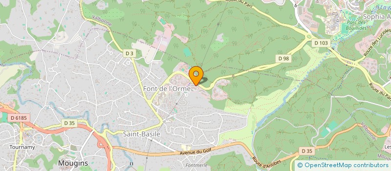 localisation de l'entreprise LA TOULOUSAINE à MOUGINS