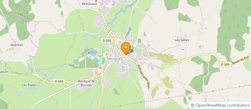 localisation de l'entreprise LA TOUR  SAUGUES