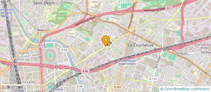 localisation de l'entreprise LA TOUR à LA COURNEUVE