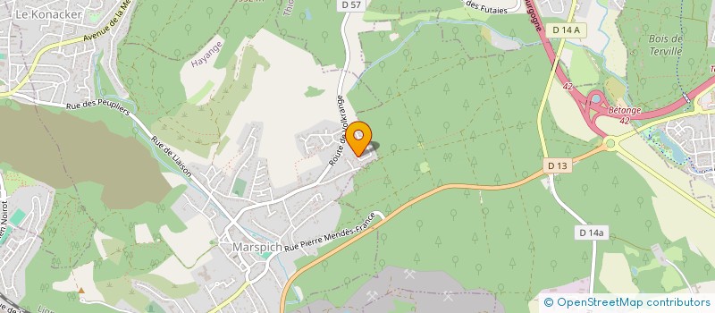 localisation de l'entreprise LA TOUR  HAYANGE