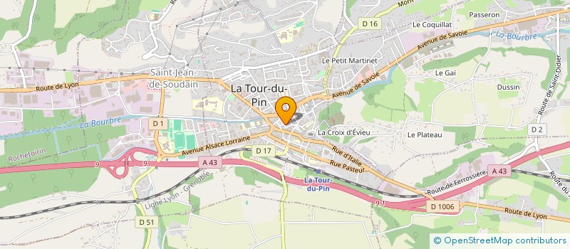 localisation de l'entreprise LA TOUR  LA TOUR-DU-PIN