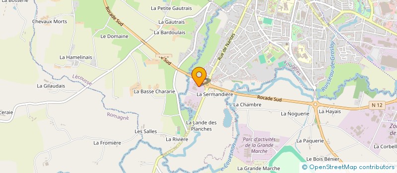 localisation de l'entreprise LA TOUR  FOUGERES