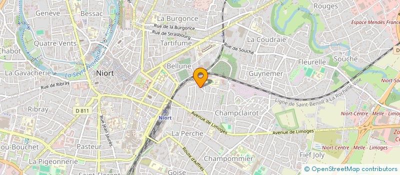 localisation de l'entreprise LA TOUR D'AVANCE à NIORT