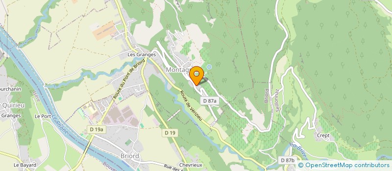 localisation de l'entreprise LA TOUR D'ONCIN  MONTAGNIEU