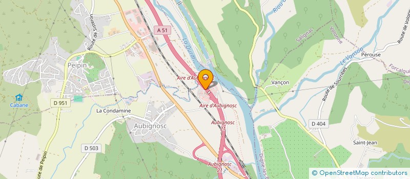 localisation de l'entreprise LA TOUR DE GUET à AUBIGNOSC