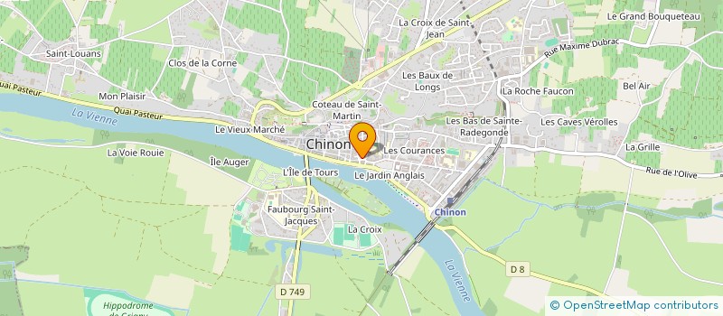 localisation de l'entreprise LA TOUR DE L'HORLOGE  CHINON