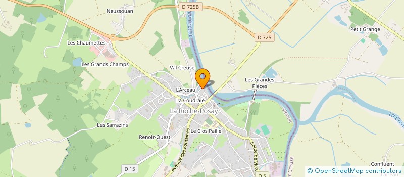 localisation de l'entreprise LA TOUR DES JARDINS  LA ROCHE-POSAY