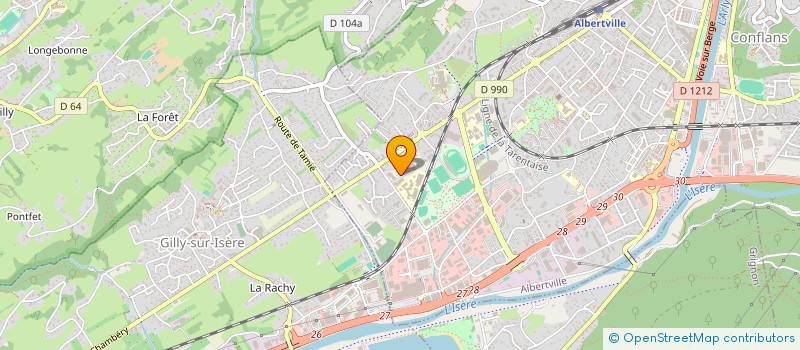 localisation de l'entreprise LA TOUR DU GRAND ARC  ALBERTVILLE