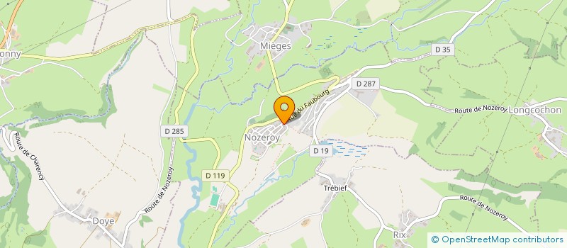 localisation de l'entreprise LA TOUR FLEURIE  NOZEROY