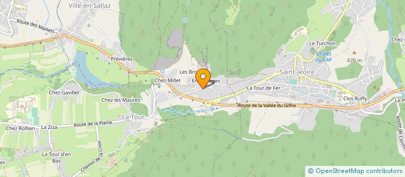 localisation de l'entreprise LA TOUR T.P. à LA TOUR