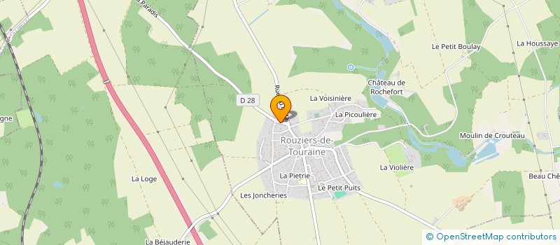 localisation de l'entreprise LA TOURANGELLE à ROUZIERS-DE-TOURAINE